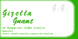 gizella gnamt business card